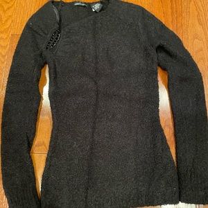 moda international black XS wool mix sweater